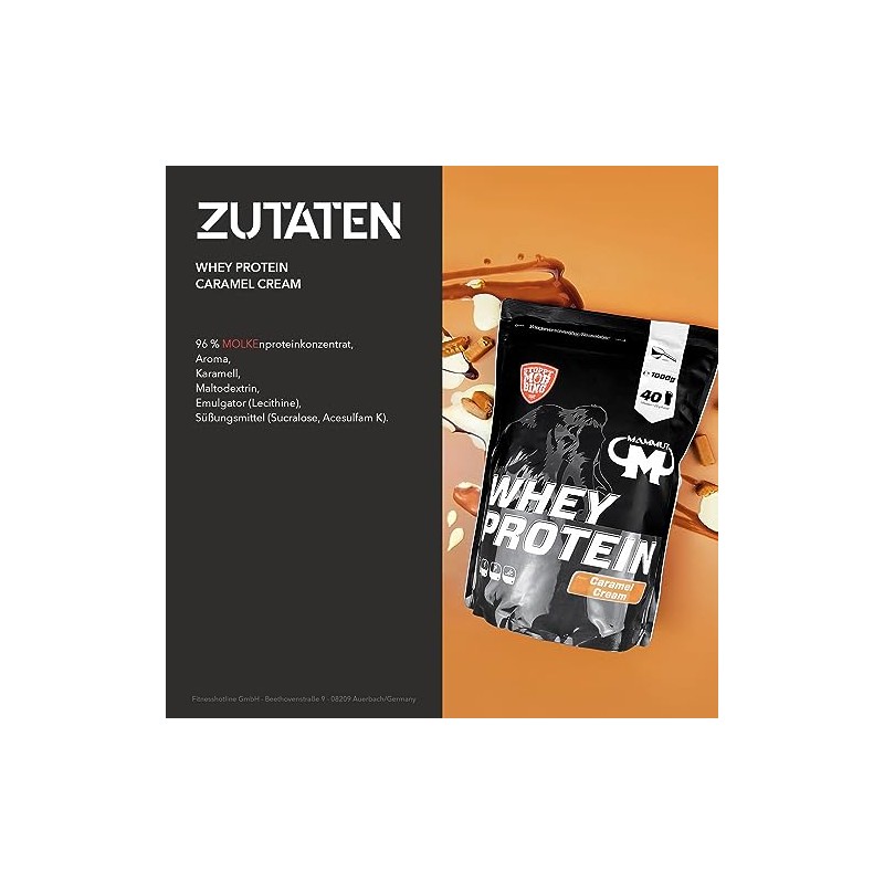 Whey Protein - Caramel Cream - 1000 g Zipp-Beutel