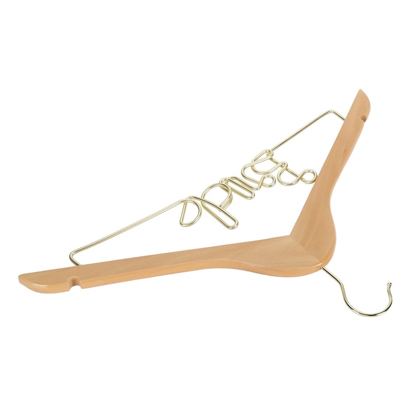 Wedding Hanger Anti Slip Wooden Clothes Hanger Iron Clothing Hanger