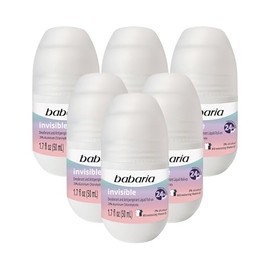 Babaria Roll-On Deodorant, Invisible - Antiperspirant for Women and Men - 24-Hour Protection with Vitamin B3 - Hydrating Anti Sweat Deodorant - 1.7 oz