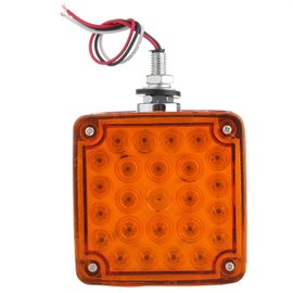 ECCPP Amber/Red Double Face Stud Mount Cab Fender Stop Turn Signal Tail 52 LED Light(Pack of 2 Total)