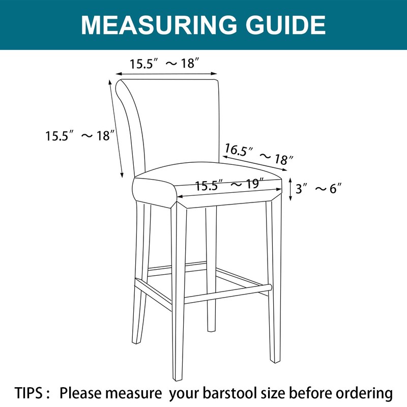 Turquoize Bar Stool Covers 4 Pack Bar Stool Covers with