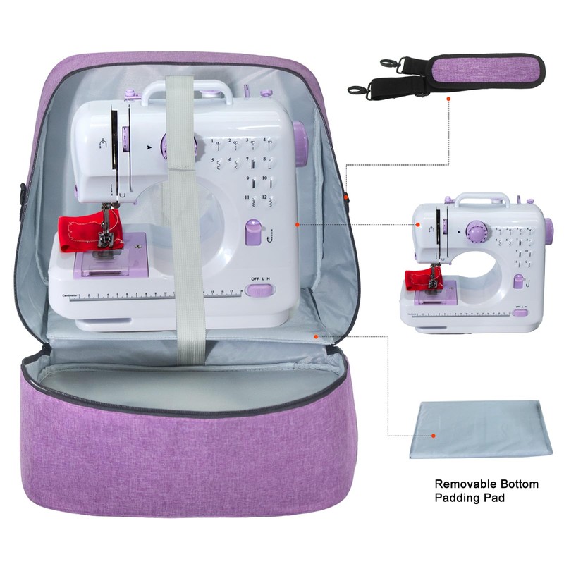 Haroranax Sewing Machine Case with Wheels, Detachable Rolling Sewing Machine