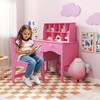 HONEY JOY Kids Desk and Chair Set, Wooden Children School