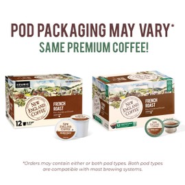 New England Coffee French Roast Dark Roast Single Serve Pods, 12ct Box (Pack of 1)