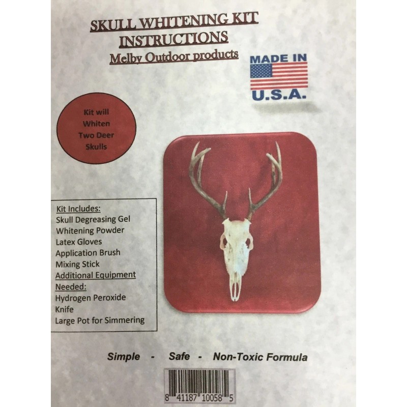KIT BLANQUEADOR CRÁNEO EUROPEO/CIERVOS/CAZA/HOGAR/BLANQUEO/TAXIDERMIA/ATRAMP