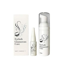 Nippon Chemicos Co., Ltd. Eyelash Glamorous Care (Eyelashes & Eyebrow Care) Wash 50ml & Essence 10ml Serum Clear Set + Essence