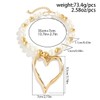 Y2k Large Heart Necklaces for Women Chunky Love Pearl Ball