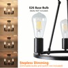 vivihobb Farmhouse Semi Flush Mount Ceiling Light Fixture,3-Light Black Industrial