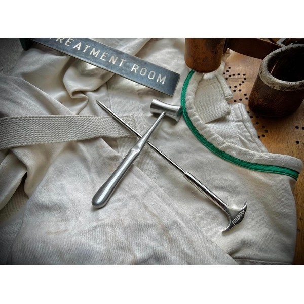Lobotomy Tools Orbitoclast and Hammer Medical Surgical Frontal Lobotomy Instruments