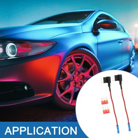 A ABSOPRO Car Fuse Tap Add a Circuit Adapter 12V with 10A Micro3 ATL Blade Type Fuse Black 1 Set