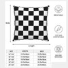 Black and White Checkered Classic Checkerboard Throw Pillow Covers Set