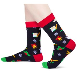 HAPPYPOP Christmas Gifts Stocking Socks For Men - Secret Santa Socks Xmas Stocking Stuffers For Him Dad Lawyer Law Student Attorney