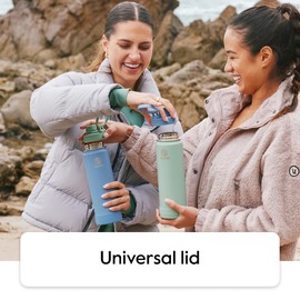 Takeya Actives Water Bottle with Spout Lid - Bottle with Double Stainless Steel Insulation - Dishwasher Safe & BPA-Free - Bottle with Spout Lid & Removable Bumper - 18 oz, Midnight Blue