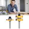 Tongue Groove Router Bit Set Adjustable T Shape 3 Teeth