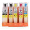5PCS Ink Cartridge Set BK C M Y Smooth Ink