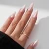 Press On Nails - White Tip Almond, Salon Quality Professional