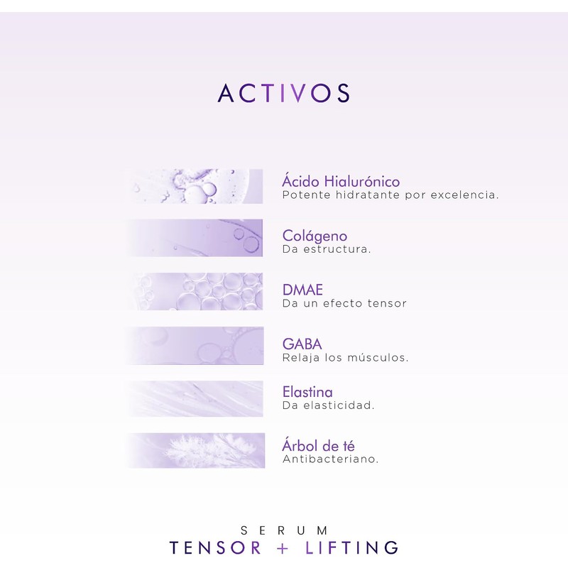 PUREZA NATUR Suero facial Efecto Tensor Lifting con Gaba Y