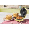 Bestron Mini waffle iron for classic waffles, small waffle maker