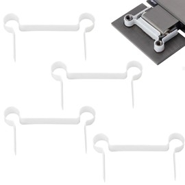 Replacement Gasket for Glass Hinges, 4 Pieces Integral Rubber Sealing Ring for Glass Cupboard Showcase Cabinet Shower Door Clamp, Replacement Part