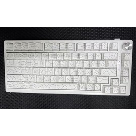 HUO JI 75% Wireless Mechanical Gaming Keyboard, Creamy Sound, Hot Swappable, Pre-lubed Linear Switches, Gasket Structure, RGB Backlit, 2.4GHz/USB/BT5.0, Custom Keyboard for Win/Mac, White
