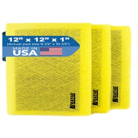 RAYAIR SUPPLY 12x12 Replacement Filter Pads Designed to Fit MicroPower Guard Air Cleaner 12x12 Refills (3 Pack) YELLOW