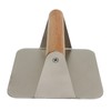 Burger Smasher 304 Stainless Steel Square Handheld Burger Press Wooden