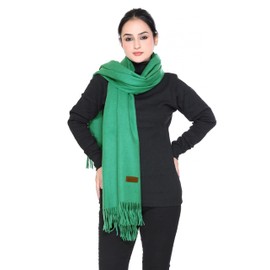 Luxurious Cashmere Feel Shawl Wrap for Women - Soft, Warm, Lightweight & Elegant, Perfect for Winter, Travel, Weddings or Gift (Emeral Green)
