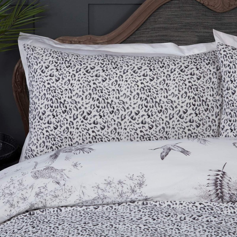 Sleepdown Jungle Toile Black White Leopard Print Geo Reversible Soft