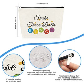 Bingo Game Gift for Women Makeup Bag Bingo Lover Gift Gambler Gift Casino Gambling Bingo Gift Cosmetic Bag Bingo Player Gift Bingo Lover Birthday Christmas Gift Lucky Bingo Travel Cosmetic Pouch