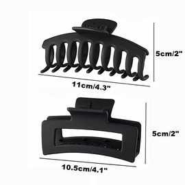 ALIMITOPIA Banana Hair Claw Clip,Non Slip Matte Hairpin Barrette Headdress Bobby Pins Headwear Hair Jaw Clamp Clip Accessories for Women Girl Thick Thin Curly Hair(Large 4.3 inches,8pcs)