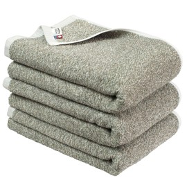 Trampalan Imabari Towel, Bath Towel, Set of 3, ECO MIX Imabari Towel Certified, Water Absorbent, 100% Cotton (Gurege)