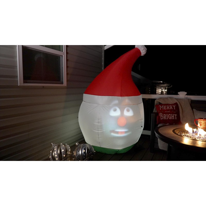 ANIMAT3D Inflatable Mr. Chill Talking Animated Inflatable Snowman with Built