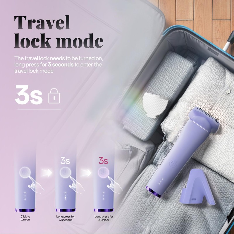 Krofaue Electric Razor for Women, Painless Bikini Trimmer, IPX6