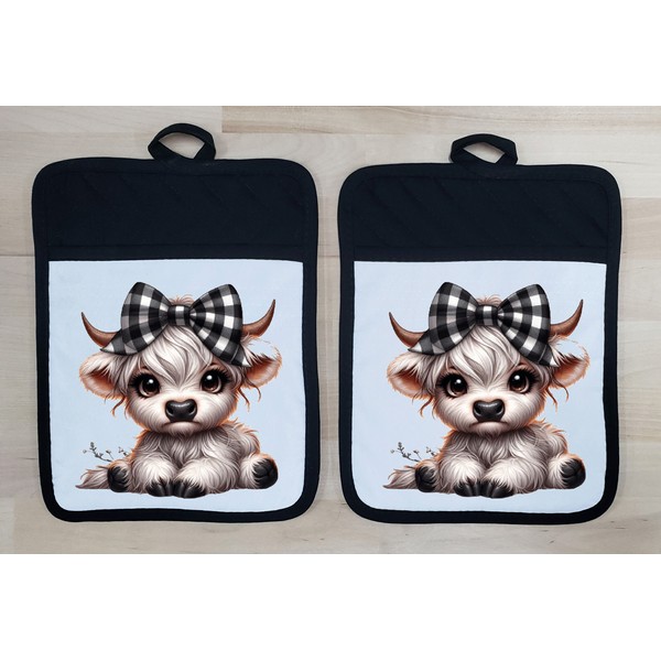 Tromic LLC Set of 2 - Black 9" x 7"