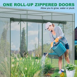 Crop Cages for Garden Plant, 11.8x3.9x6 Ft Plant Protection Tent with Zippered Door, Raised Bed Cover, Garden Bed Cover with Frame, Wind-Resistant Plant Cages for Outdoor Plants Vegetable Flower