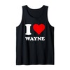 Red Heart I Love Wayne Tank Top