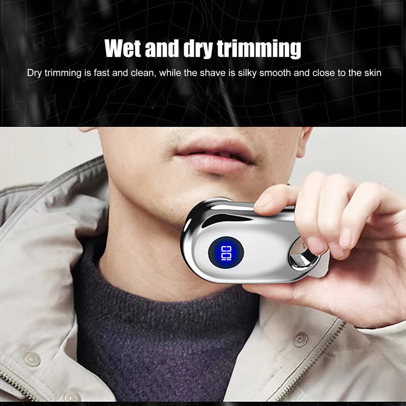 Electric Beard Trimmer Portable Electric Beard Clipper USB Rechargeable Men
