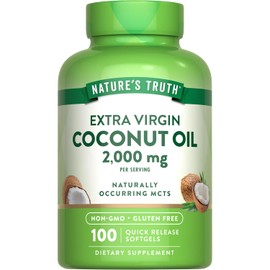 Nature's Truth Extra Virgin Coconut Oil 1000 mg, 100 Count by Nature's Truth