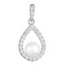 Women's Pearl Pendant with Zirconia Made of 925 Sterling Silver