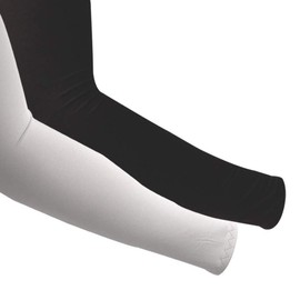 2 pares de mangas de protección solar UV para ciclismo, correr, golf, conducción para hombres y mujeres, Negro + Blanco, Medium