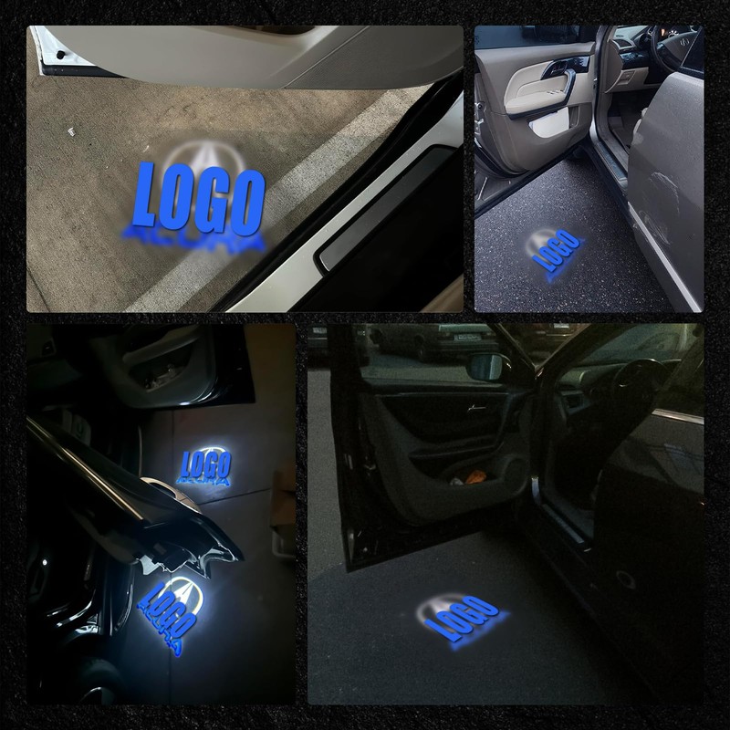 Aepiraza 4 Pack Car Led Door Light Logo Projector Compatible