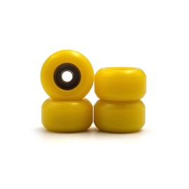 SPITBOARDS Fingerboard Bearing Wheels, CNC Polyurethane, Set of 4 Wheels, Finger Skate Wheels, Wheels (Yellow)