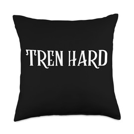 Tren Hard Funny Steroids Tren Lover Anabolic Trenbolone Gym Throw Pillow