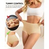 MEIYATING Women's Cotton Underwear High Waisted Tummy Control Top Panties