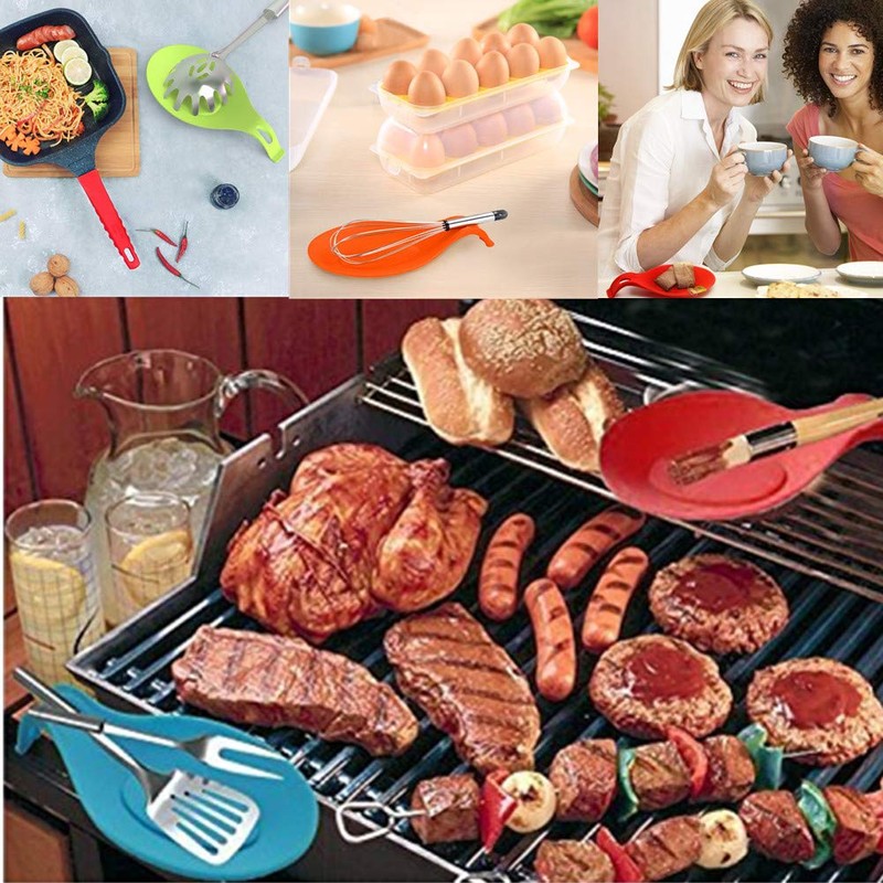 iNeibo Silicone Spoon Rest for Stove Top Set of 4