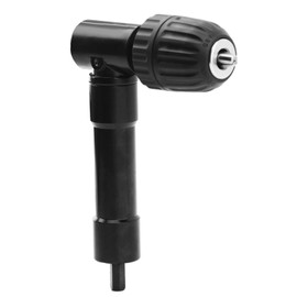 QOTSTEOS 90 Degree Professional Cordless Drill Attachment Adapter Aluminium Right Angle Bend Extension 3/8" Chuck Key Adaptor Adapter for Tight Corner Workspace