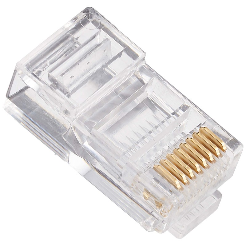 ELECOM LD-RJ45T100 RJ45 Connectors, Single Wire, Pack of 100