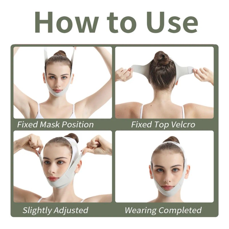 Correa De Barbilla Para Dormir, Estiramiento Facial,