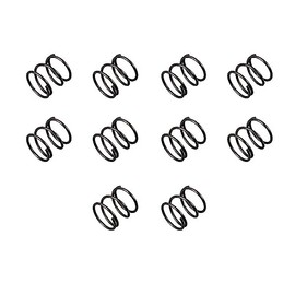 TA-VIGOR 10Pcs Extended Compressed Spring, 1.2mm Wire Dia, 15mm OD, 15mm Length Durable Stainless Steel Small Dual Hook Tension Spring for Furniture Screen Doors Repair Projects