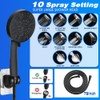 Matte Black Shower Head with Filters 12" Rain Shower Head